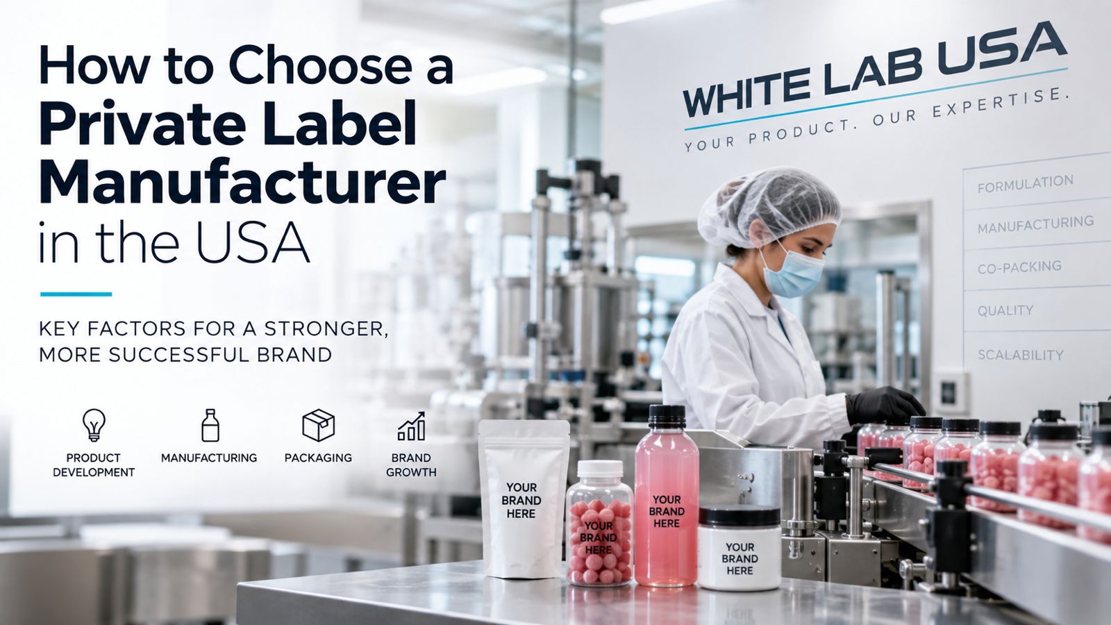 Private label manufacturer in the USA - White Lab USA