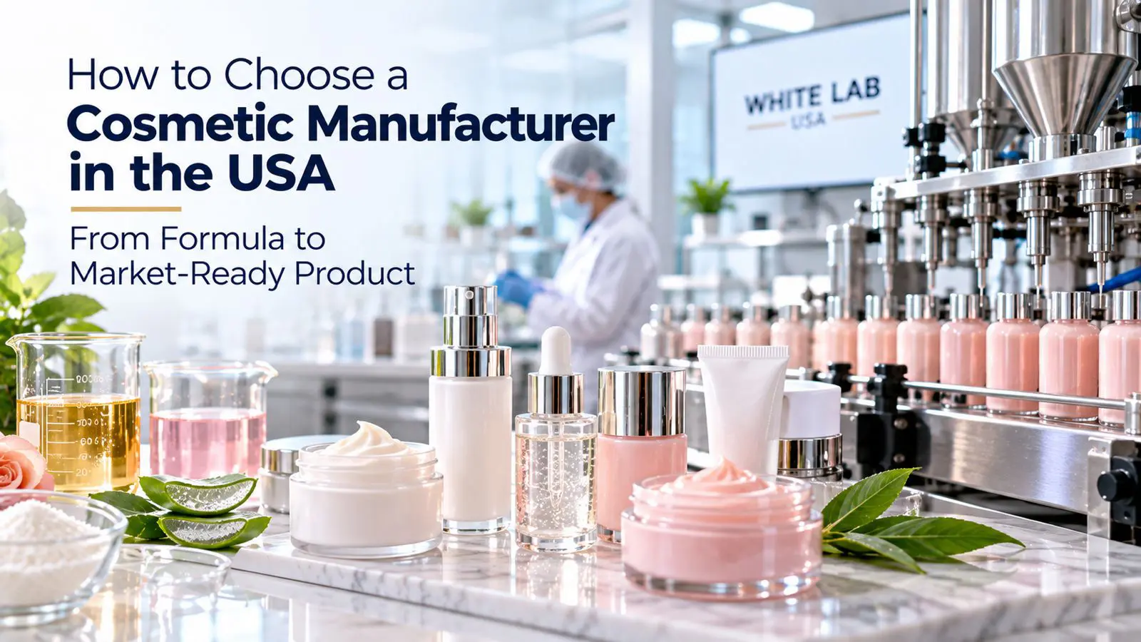 Cosmetic manufacturer in the USA for custom formulation and commercial production