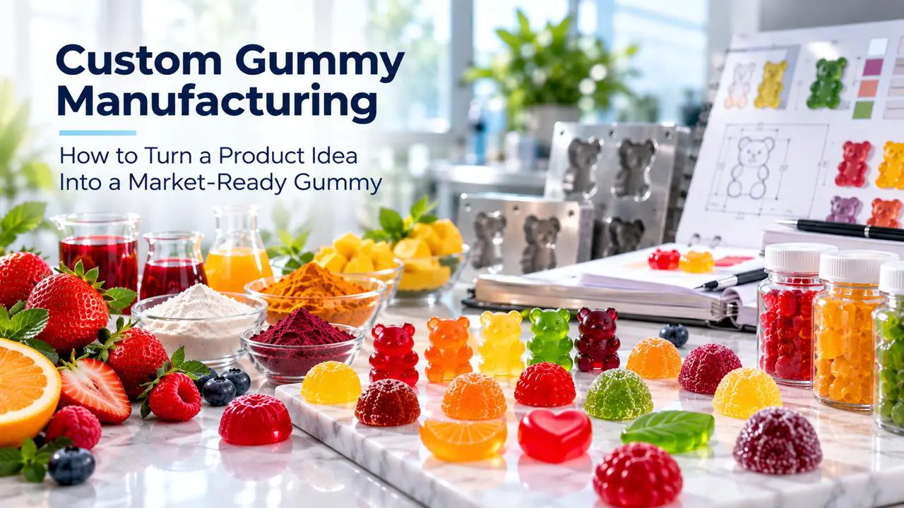 Custom gummy manufacturer in the USA for formulation and commercial production