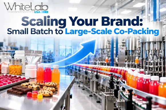 Brand scaling from small-batch production to professional co-packing and packaging