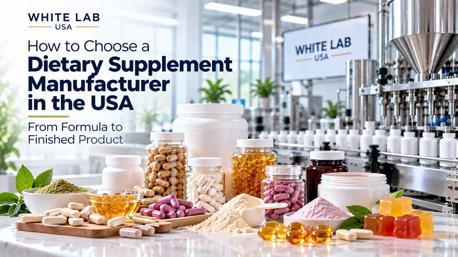 Dietary supplement manufacturer in the USA for custom and private label production