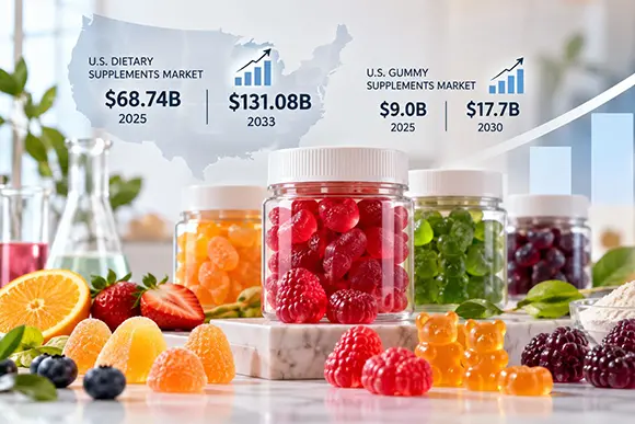 Gummy supplement market growth and custom product innovation in the USA