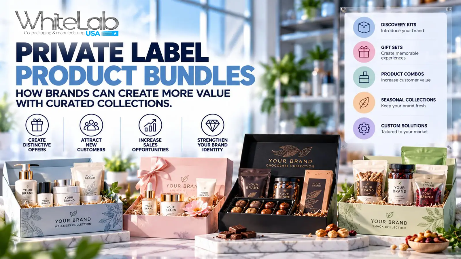 Private label product bundles and curated branded collections