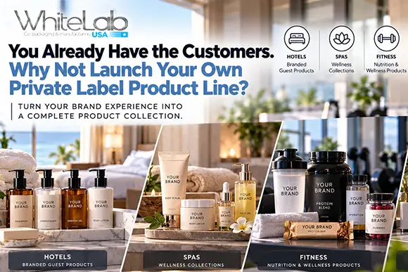Private label product line concepts for hotels spas and customer-facing businesses
