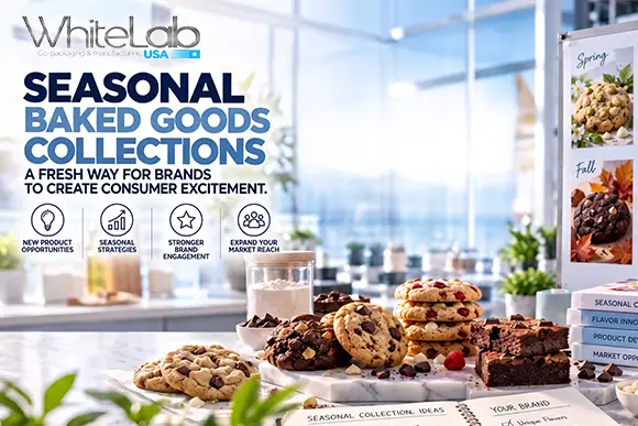 Seasonal baked goods collection concept featuring cookies and brownies for private label brands